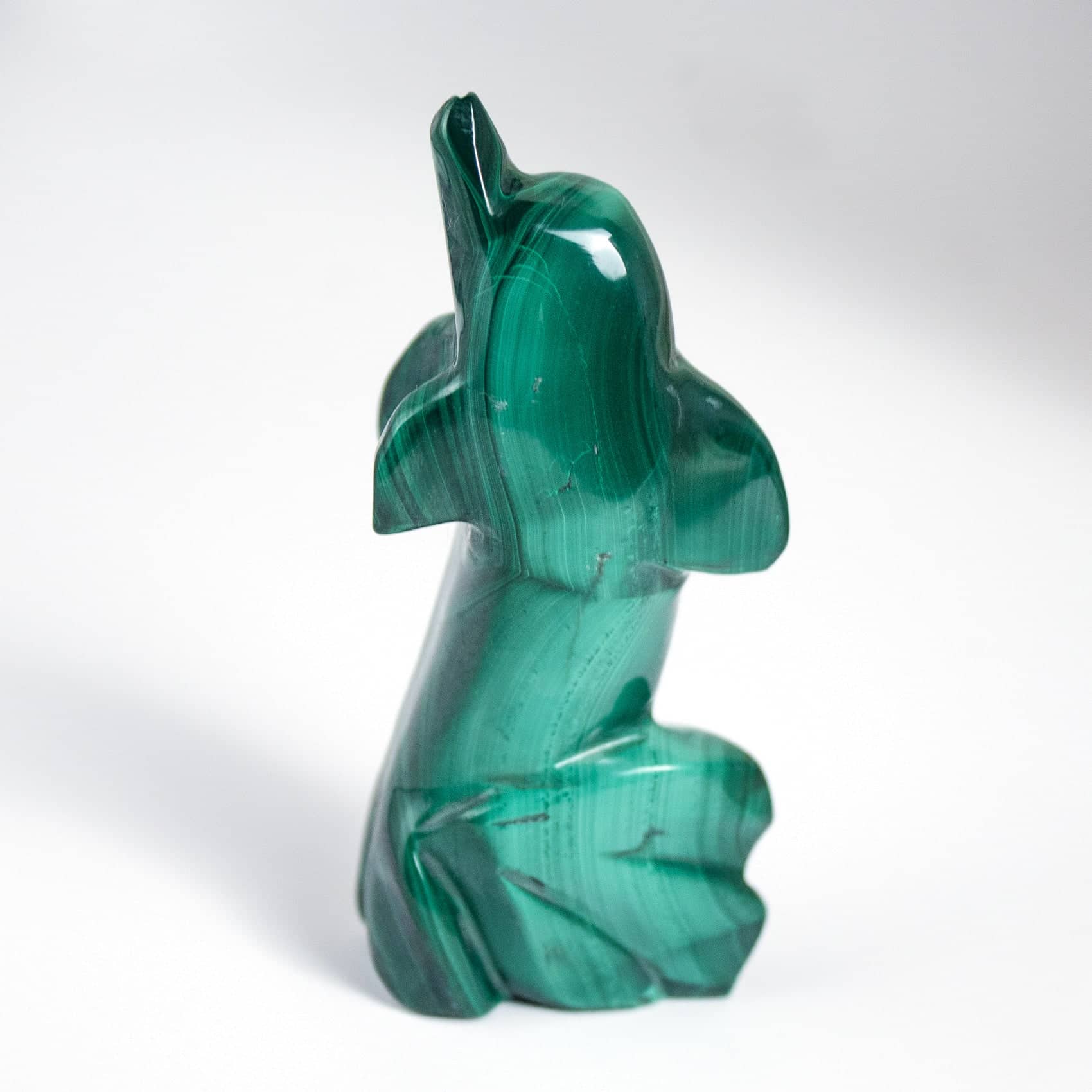 Malachite Dolphin - Hand Carved - 1 of a Kind