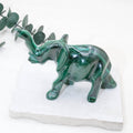 Genuine Malachite Elephants - Hand Carved - 1 of a Kind