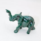 Genuine Malachite Elephants - Hand Carved - 1 of a Kind