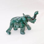 Genuine Malachite Elephants - Hand Carved - 1 of a Kind