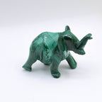Genuine Malachite Elephants - Hand Carved - 1 of a Kind