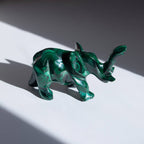 Genuine Malachite Elephants - Hand Carved - 1 of a Kind