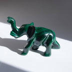 Genuine Malachite Elephants - Hand Carved - 1 of a Kind