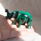 Genuine Malachite Elephants - Hand Carved - 1 of a Kind