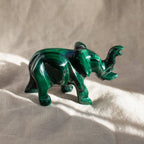 Genuine Malachite Elephants - Hand Carved - 1 of a Kind