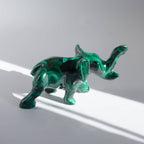 Genuine Malachite Elephants - Hand Carved - 1 of a Kind