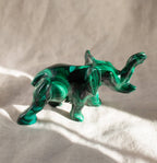 Genuine Malachite Elephants - Hand Carved - 1 of a Kind