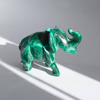 Genuine Malachite Elephants - Hand Carved - 1 of a Kind
