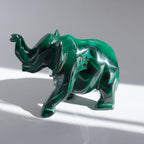 Genuine Malachite Elephants - Hand Carved - 1 of a Kind
