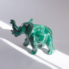 Genuine Malachite Elephants - Hand Carved - 1 of a Kind