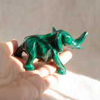 Genuine Malachite Elephants - Hand Carved - 1 of a Kind