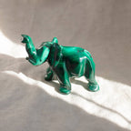 Genuine Malachite Elephants - Hand Carved - 1 of a Kind