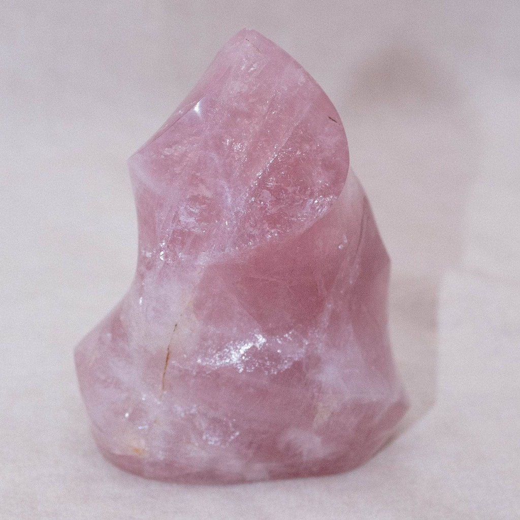 Rose Quartz Flame Crystals - 1 of a Kind