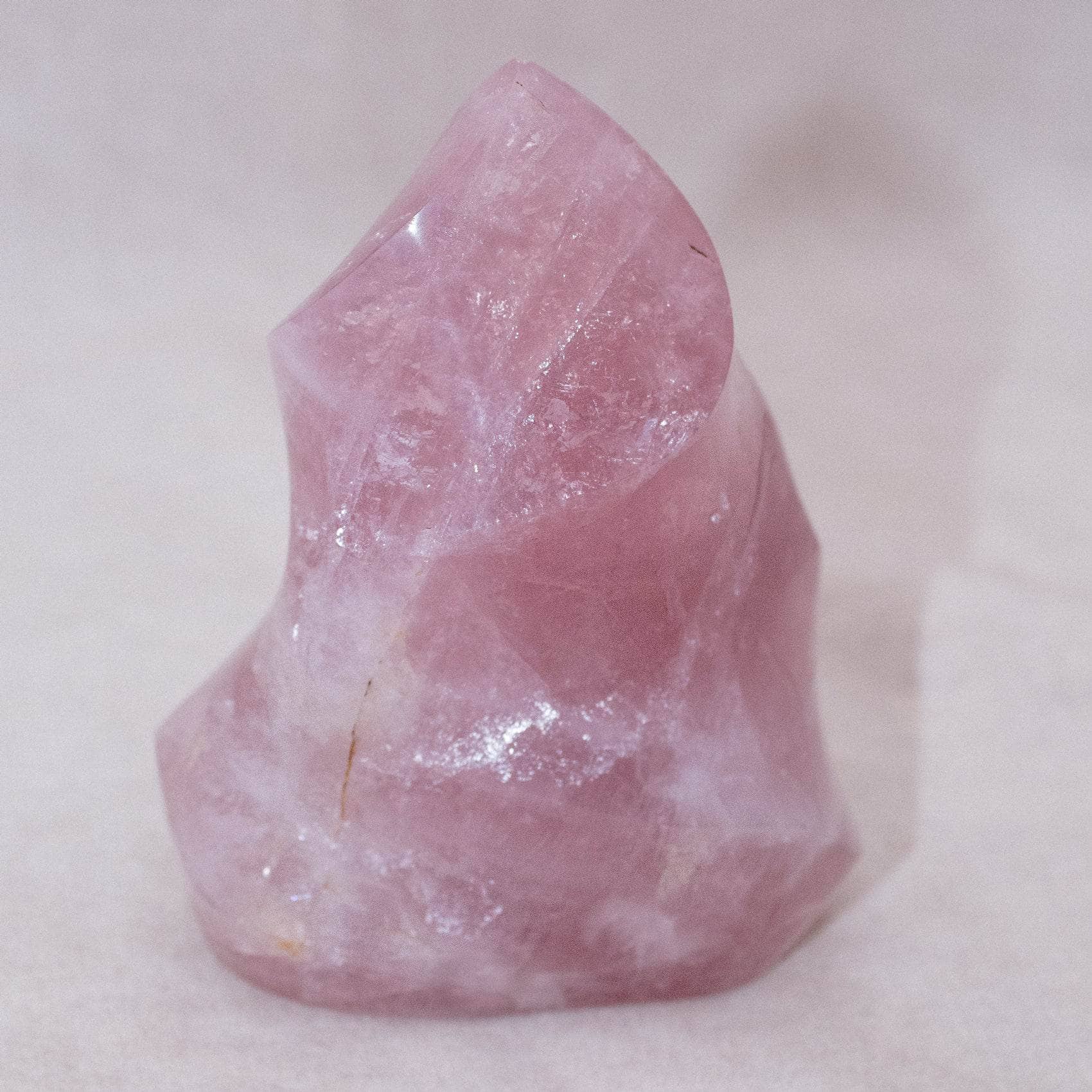 Rose Quartz Flame Crystals - 1 of a Kind