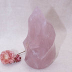 Rose Quartz Flame Crystals - 1 of a Kind