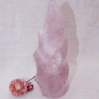 Rose Quartz Flame Crystals - 1 of a Kind