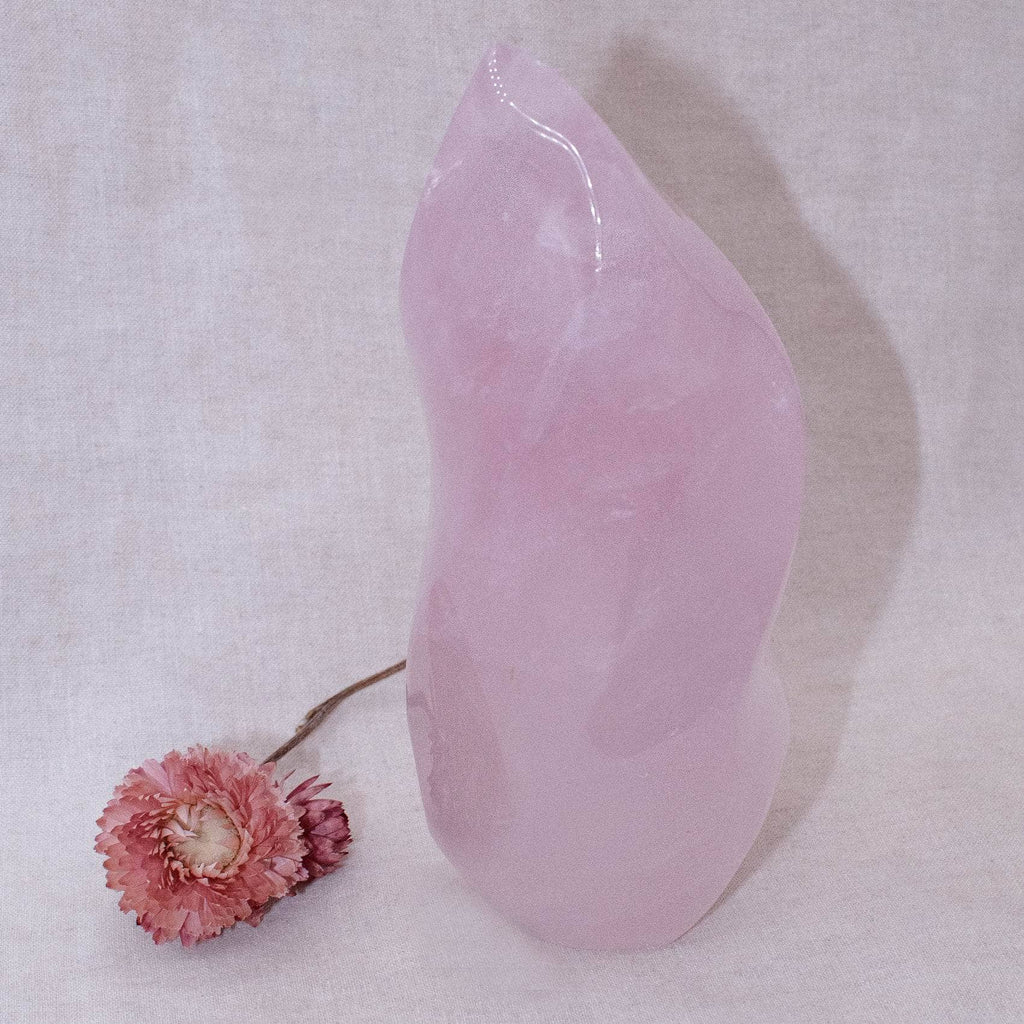 Rose Quartz Flame Crystals - 1 of a Kind