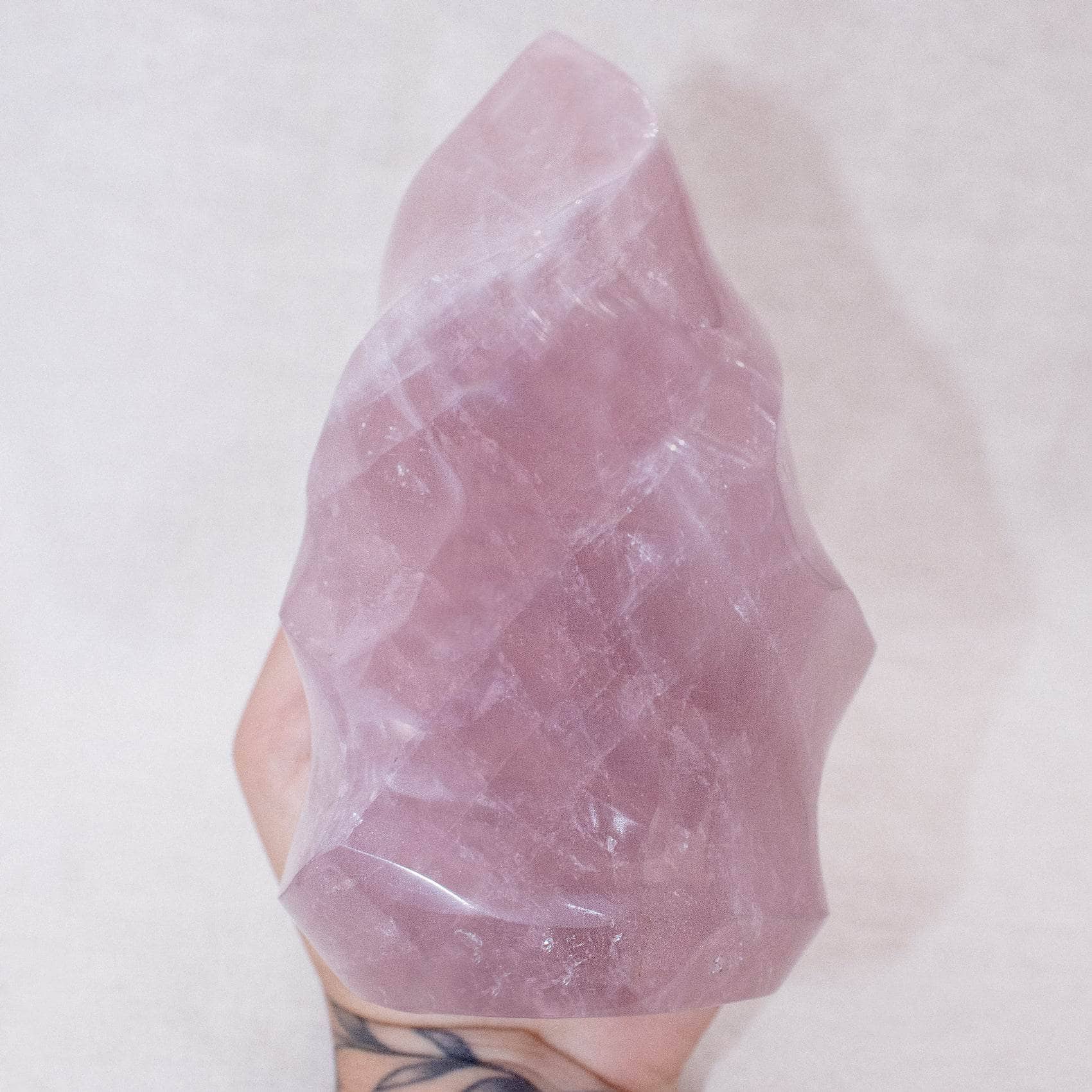 Rose Quartz Flame Crystals - 1 of a Kind