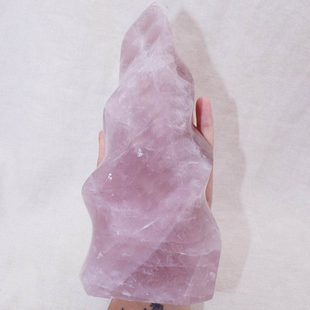 Rose Quartz Flame Crystals - 1 of a Kind
