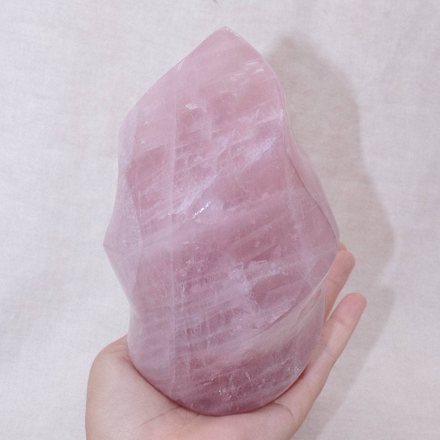 Rose Quartz Flame Crystals - 1 of a Kind