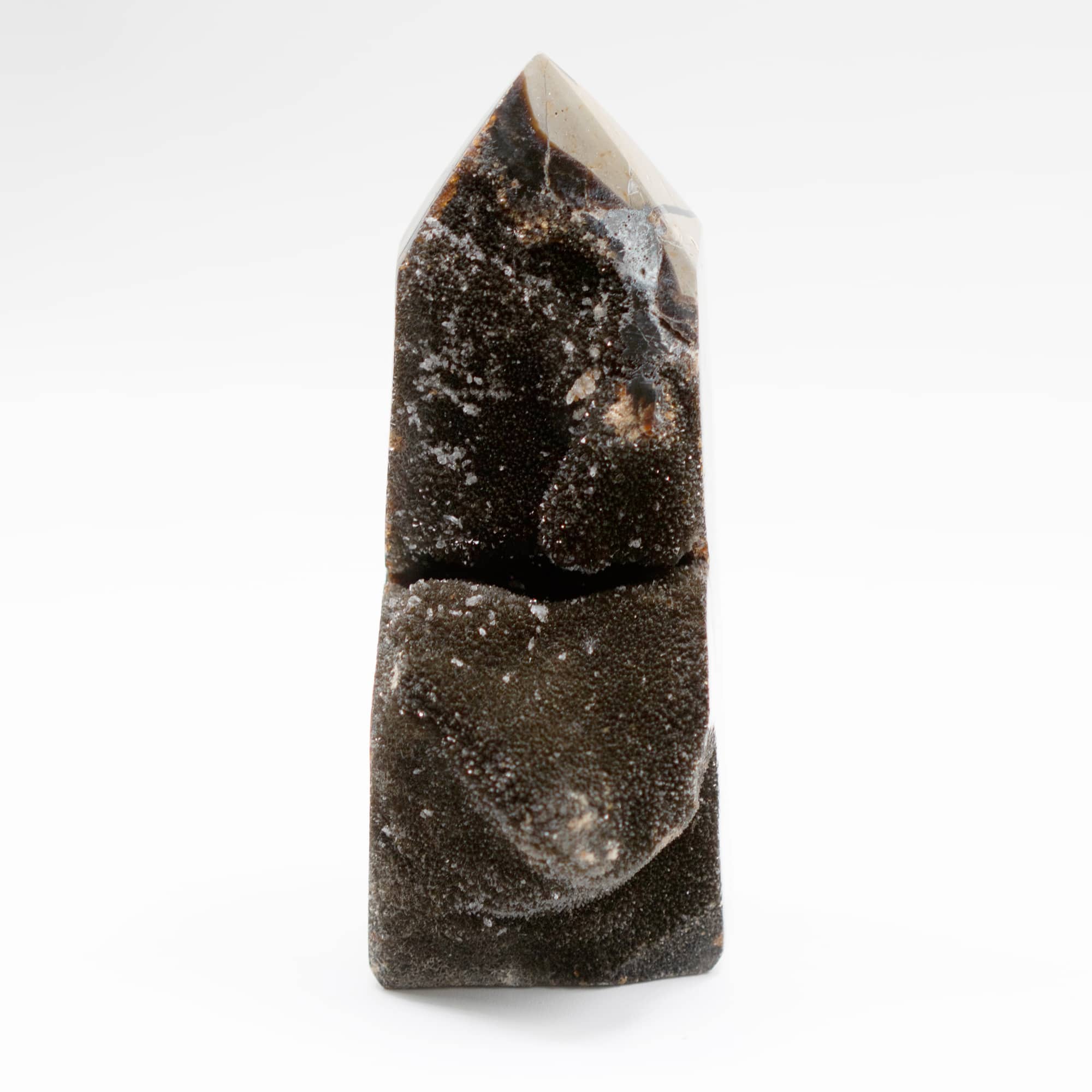 Rare Black Septarian Geode Freeform Crystal - 1 of a Kind