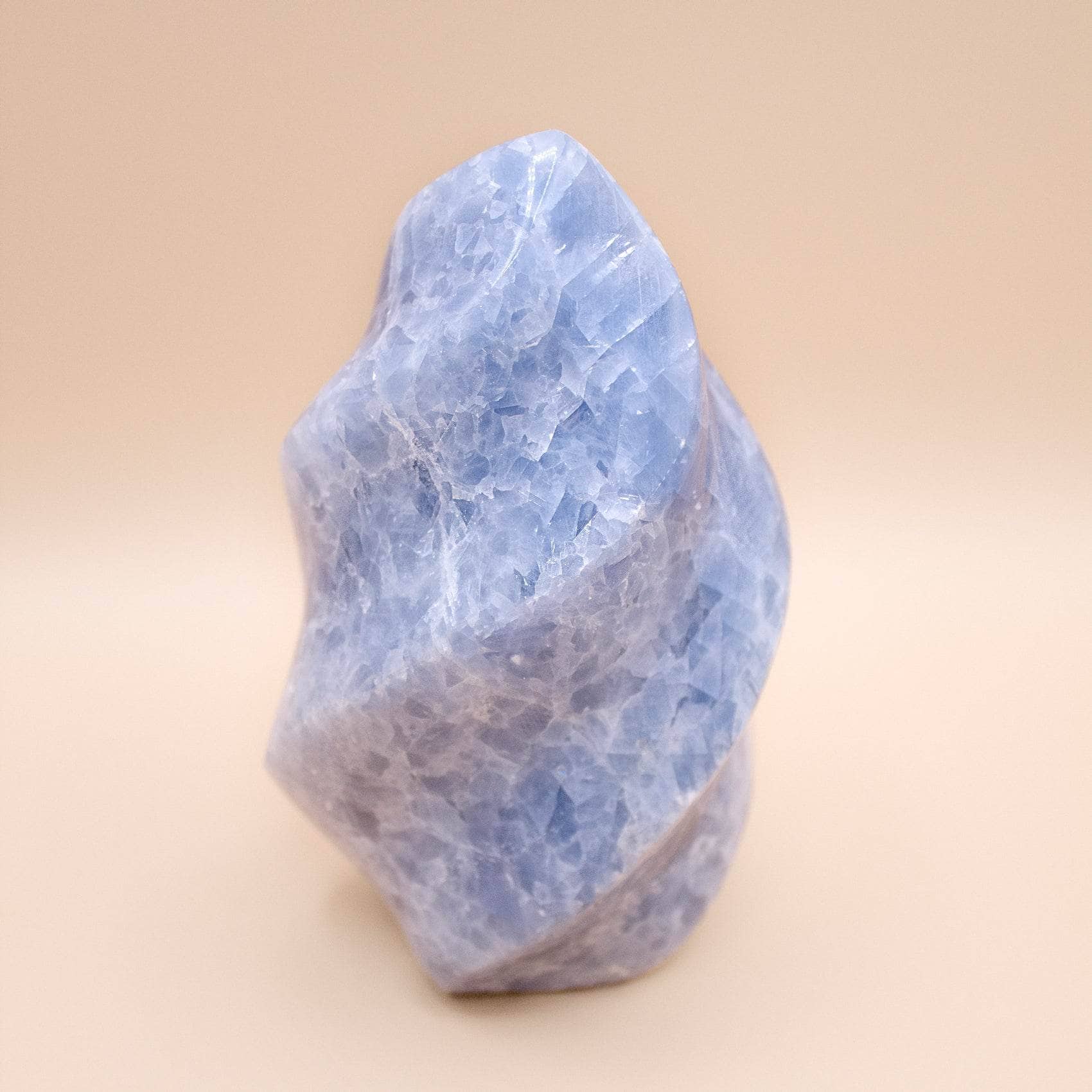 Blue Calcite Crystals Flame
