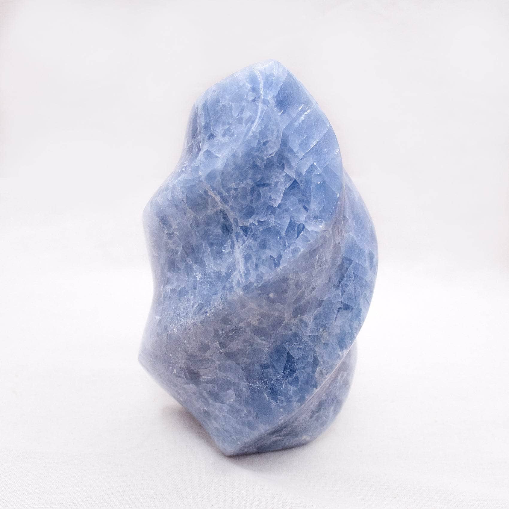 Blue Calcite Crystals Flame