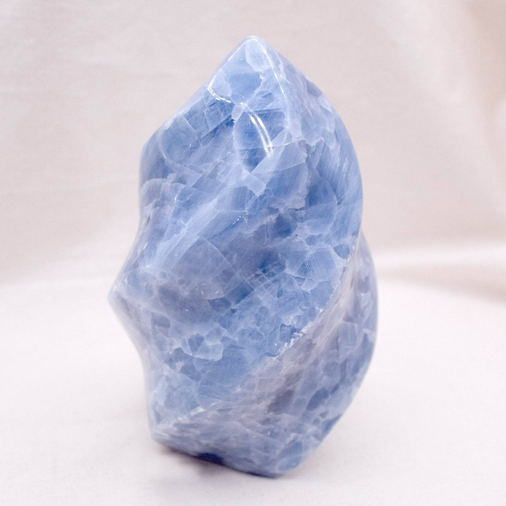 Blue Calcite Crystals Flame