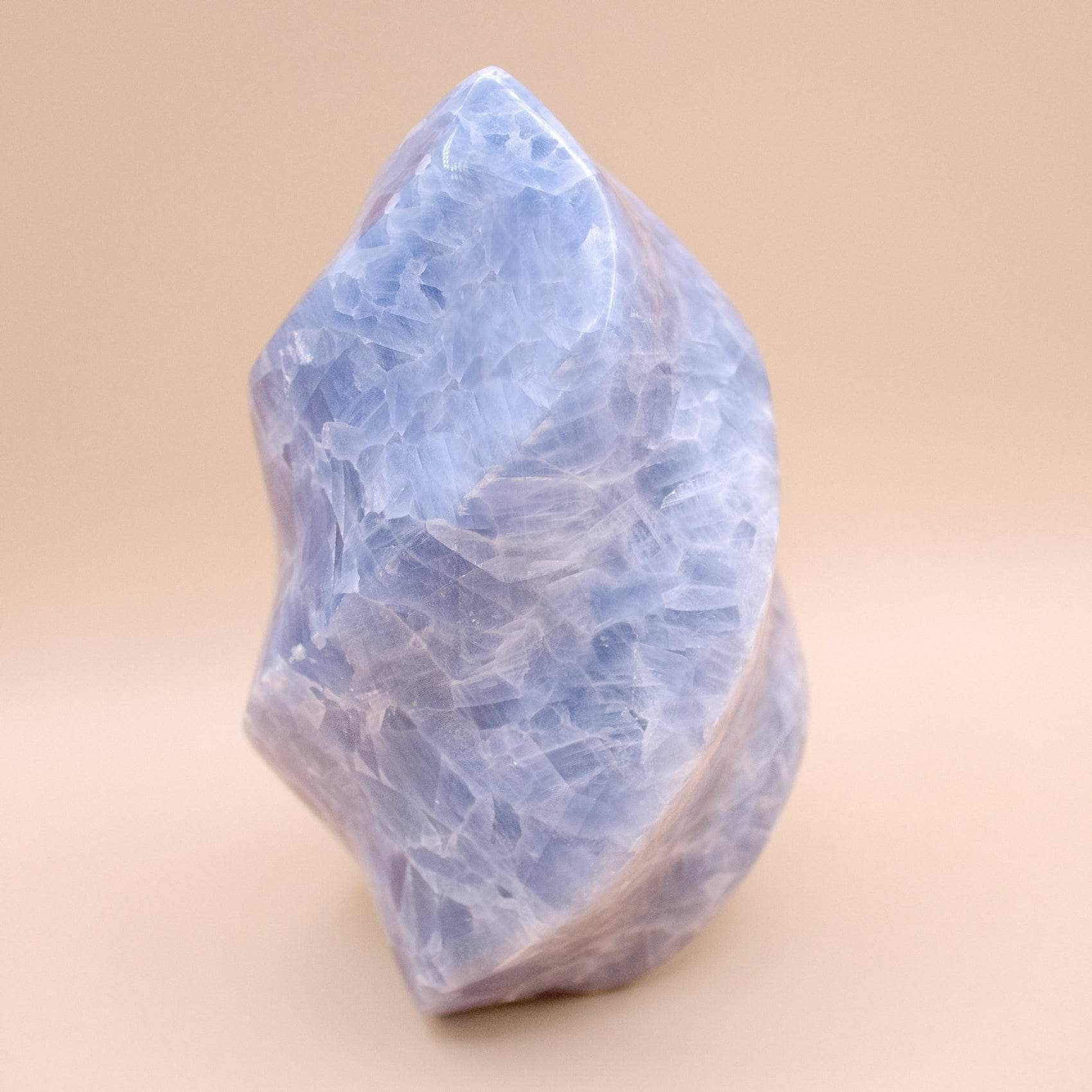 Blue Calcite Crystals Flame