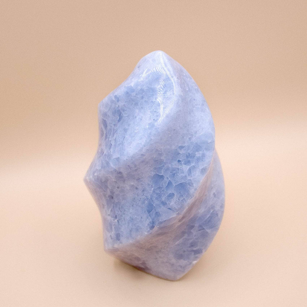 Blue Calcite Crystals Flame