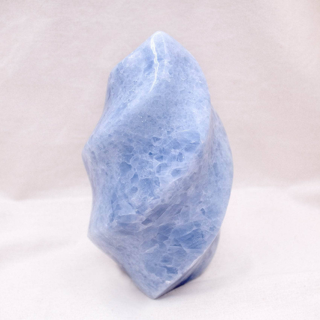 Blue Calcite Crystals Flame