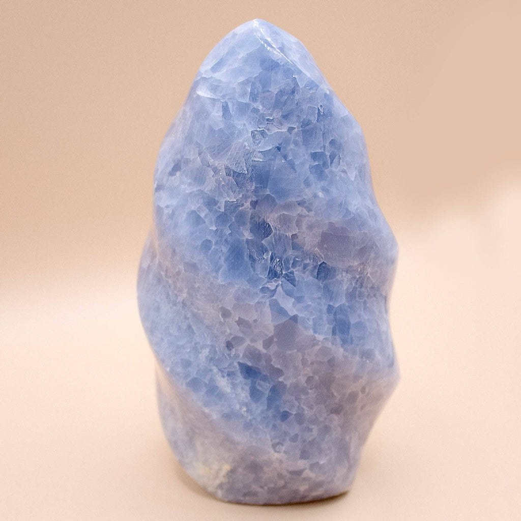 Blue Calcite Crystals Flame