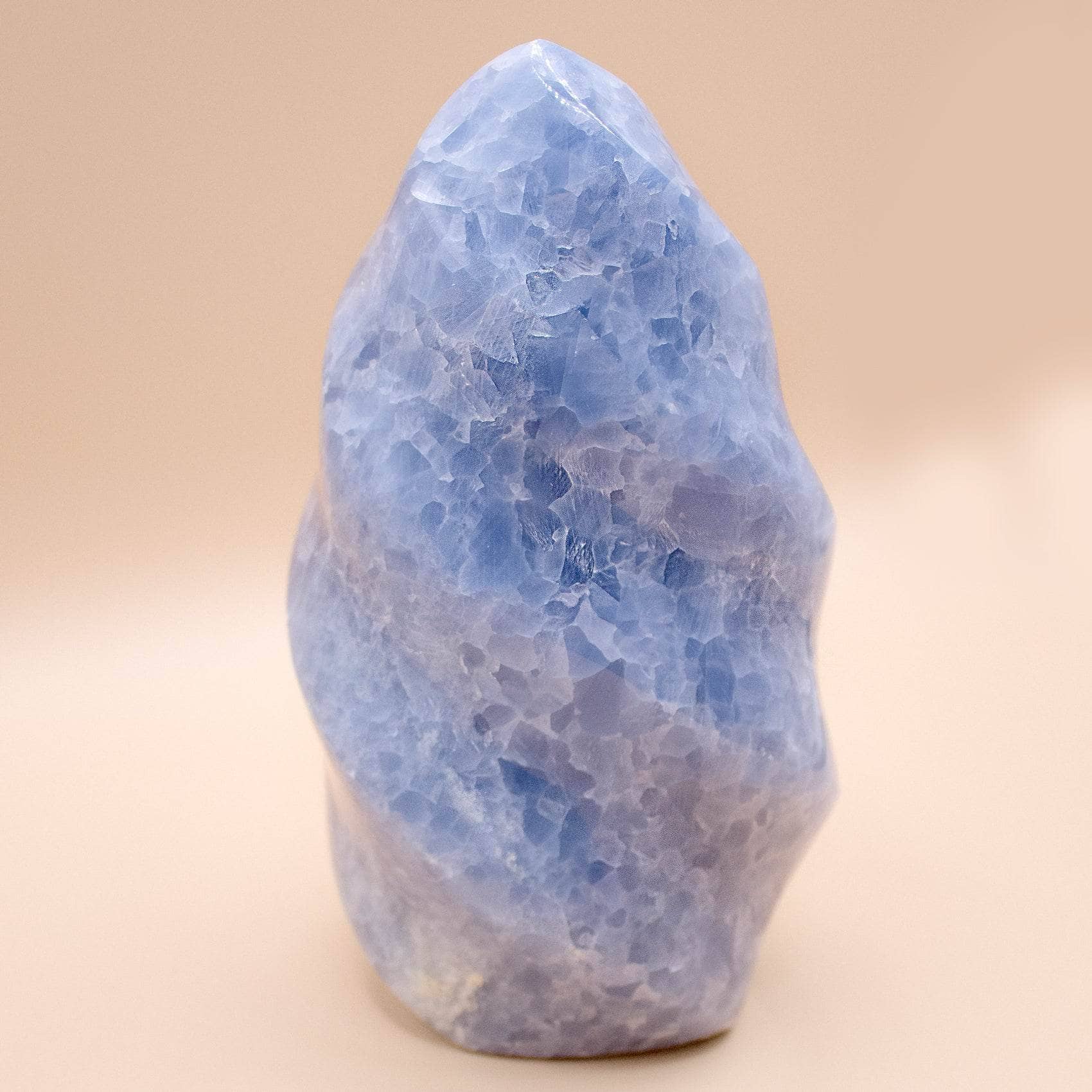 Blue Calcite Crystals Flame