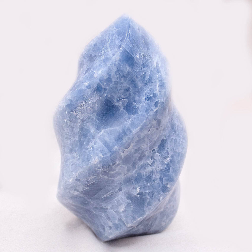 Blue Calcite Crystals Flame