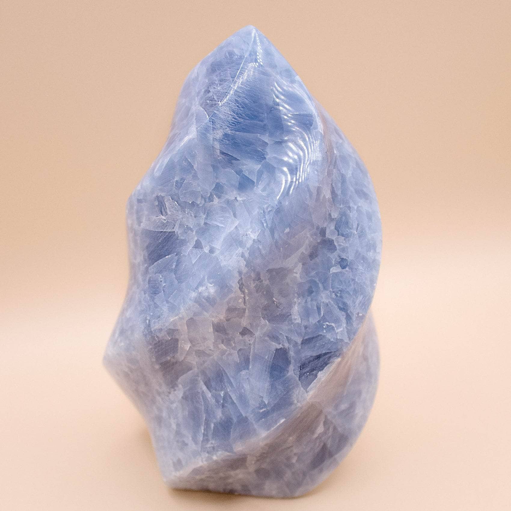 Blue Calcite Crystals Flame