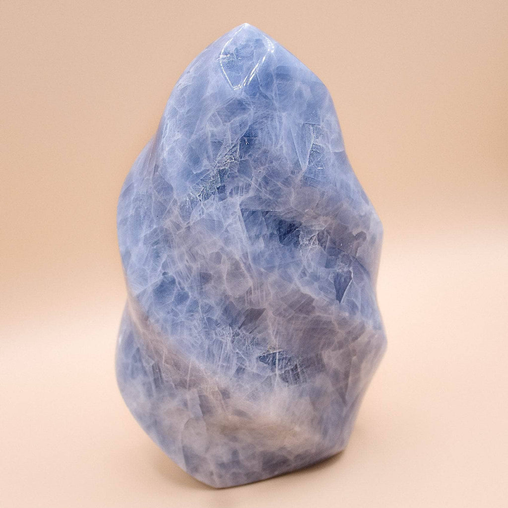 Blue Calcite Crystals Flame