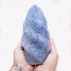 Blue Calcite Crystals Flame