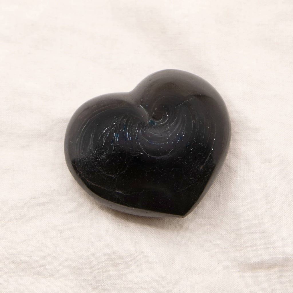 Black Tourmaline Heart - 1 of a Kind - AAA Premium Quality