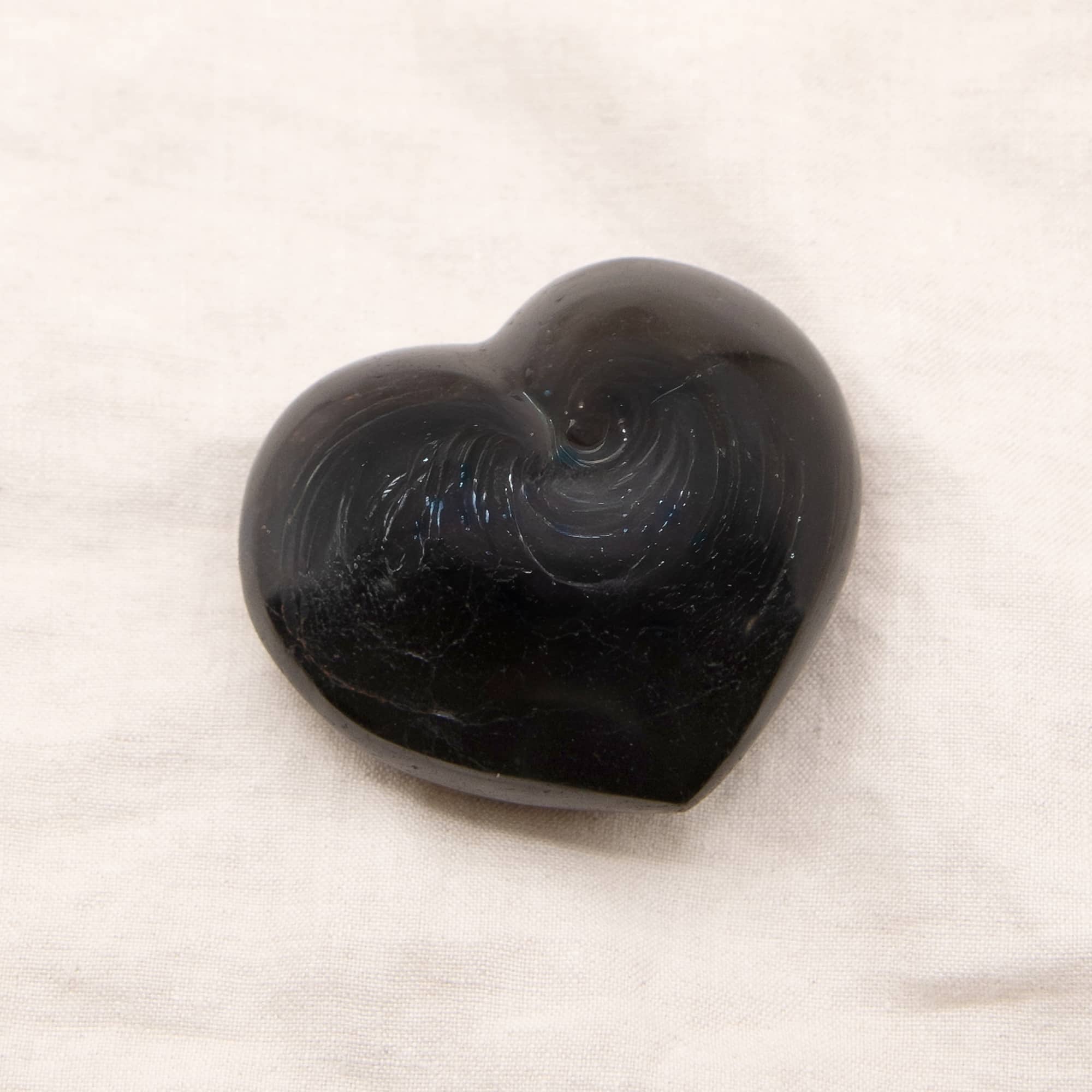 Black Tourmaline Heart - 1 of a Kind - AAA Premium Quality
