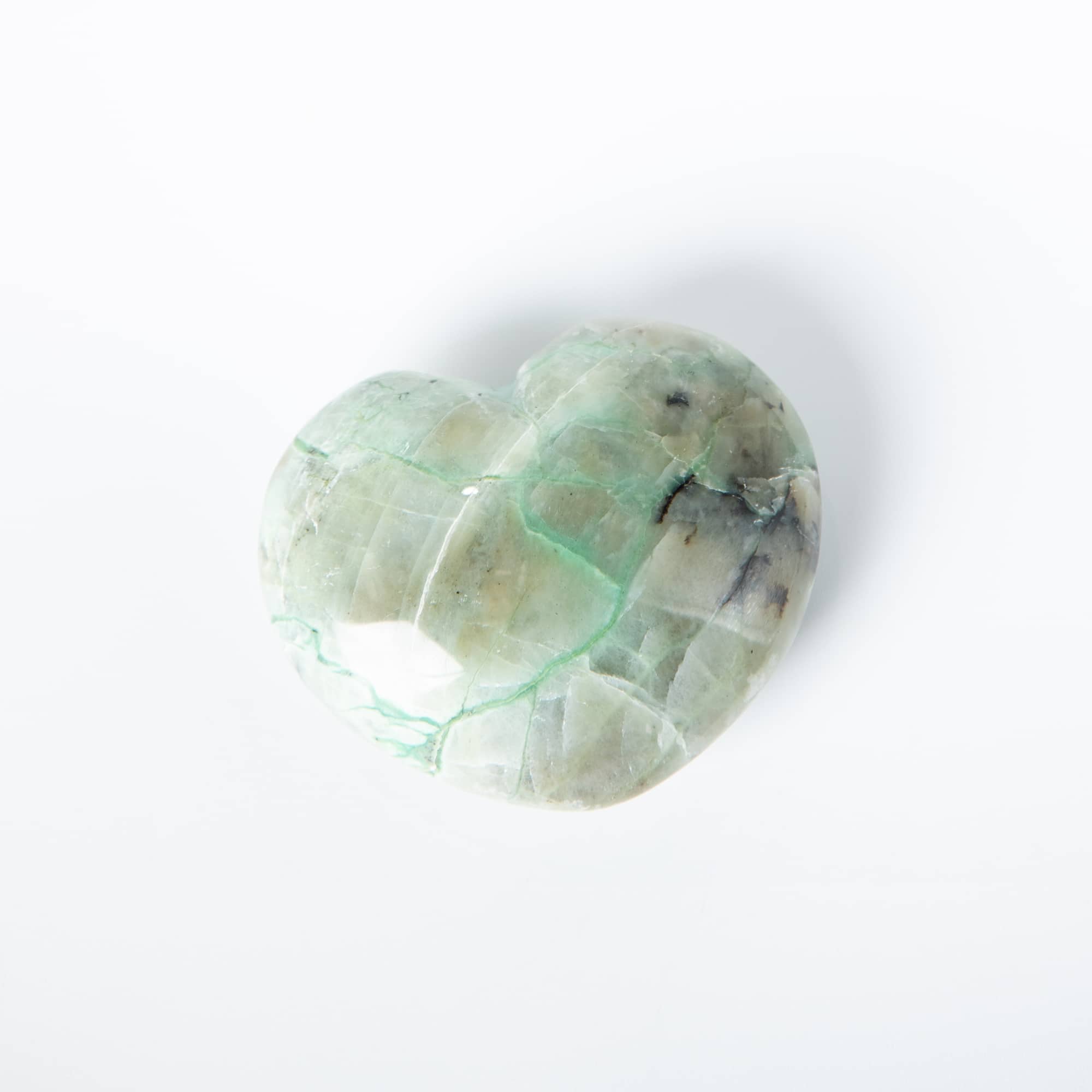 Rare Green Moonstone Heart - 1 of a Kind