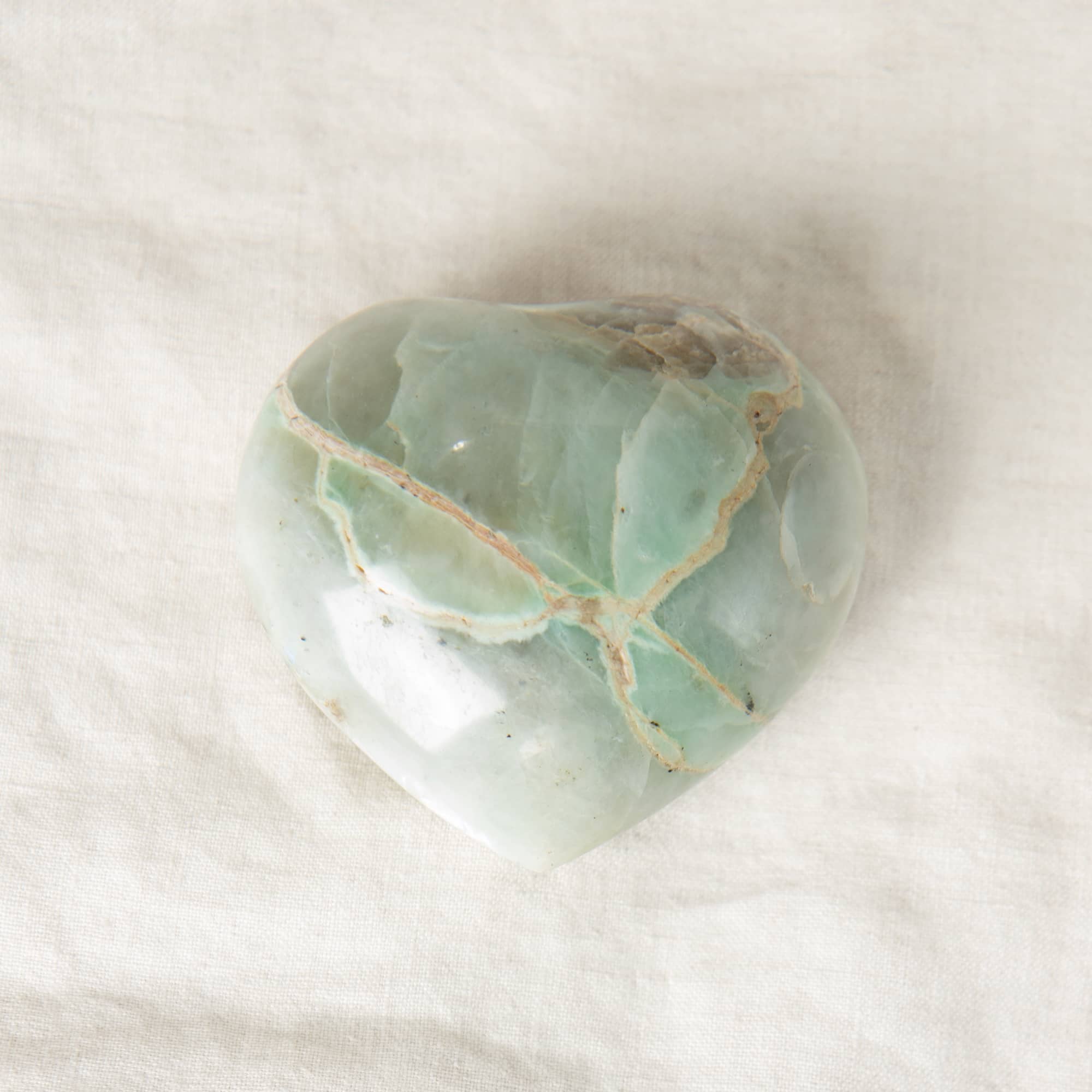 Rare Green Moonstone Heart - 1 of a Kind