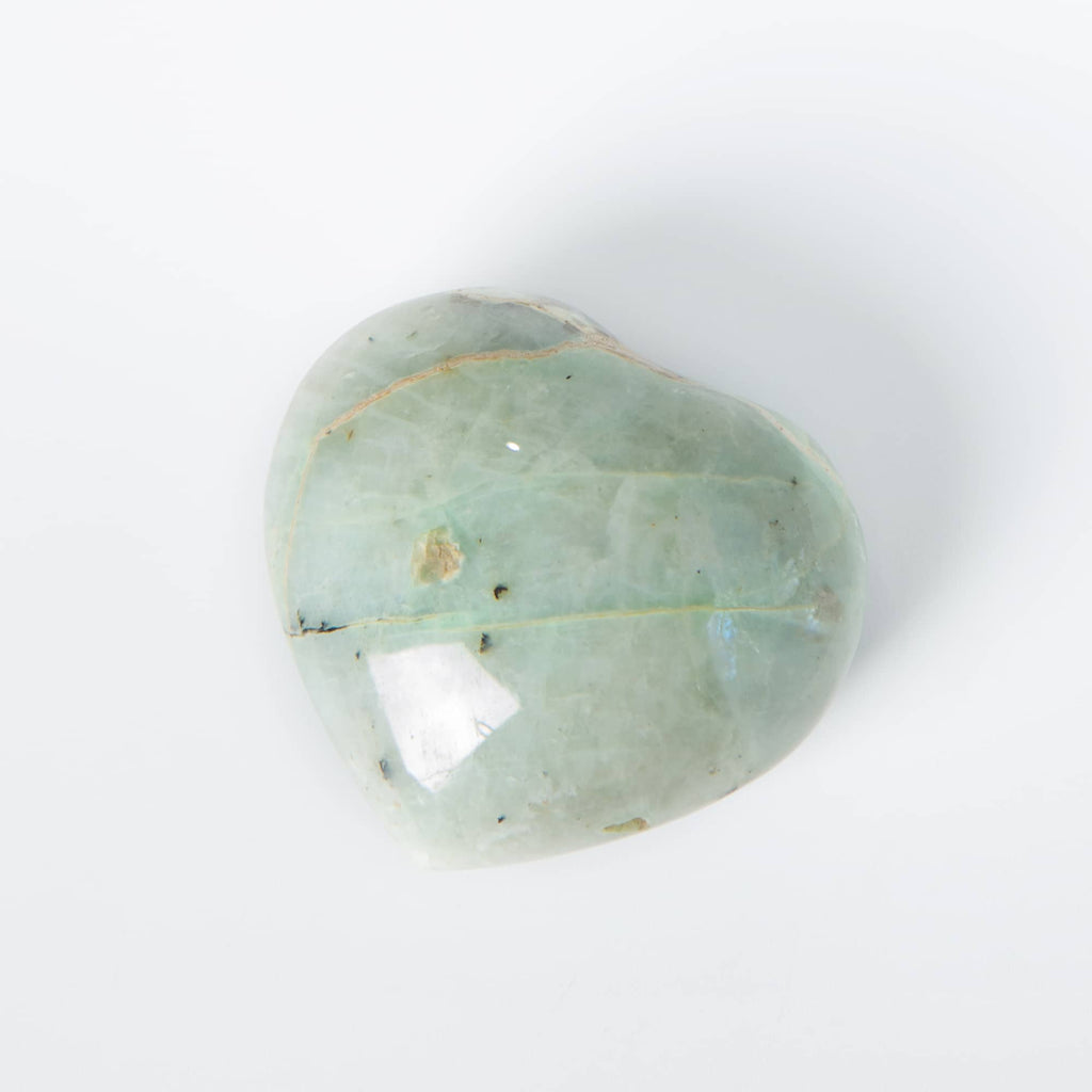 Rare Green Moonstone Heart - 1 of a Kind
