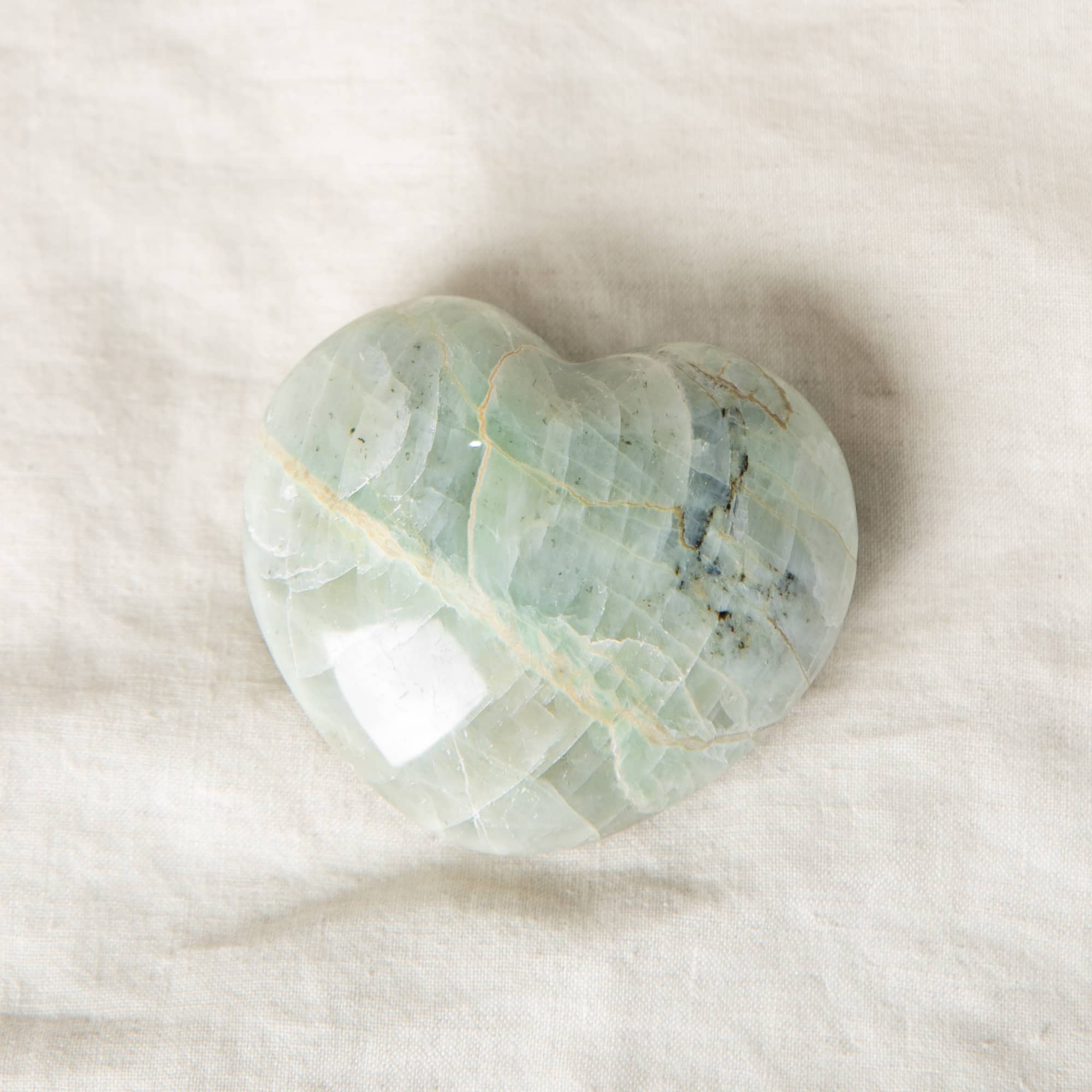 Rare Green Moonstone Heart - 1 of a Kind