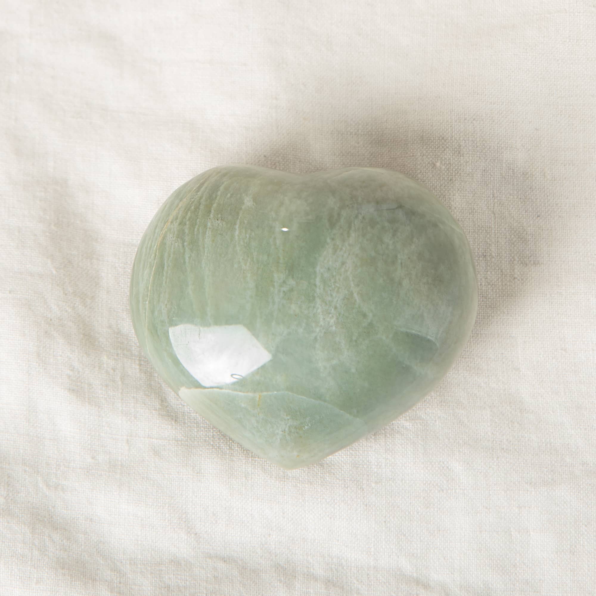 Rare Green Moonstone Heart - 1 of a Kind