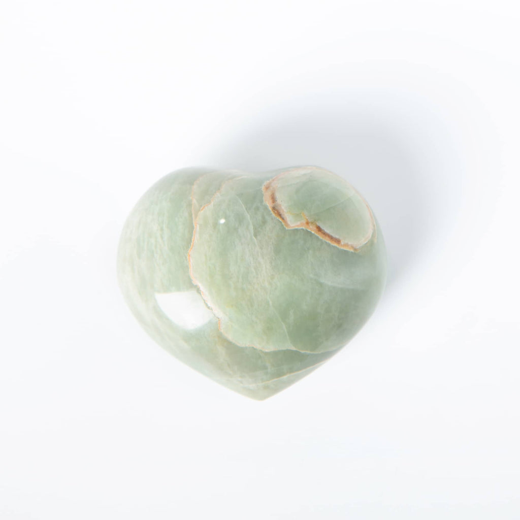Rare Green Moonstone Heart - 1 of a Kind
