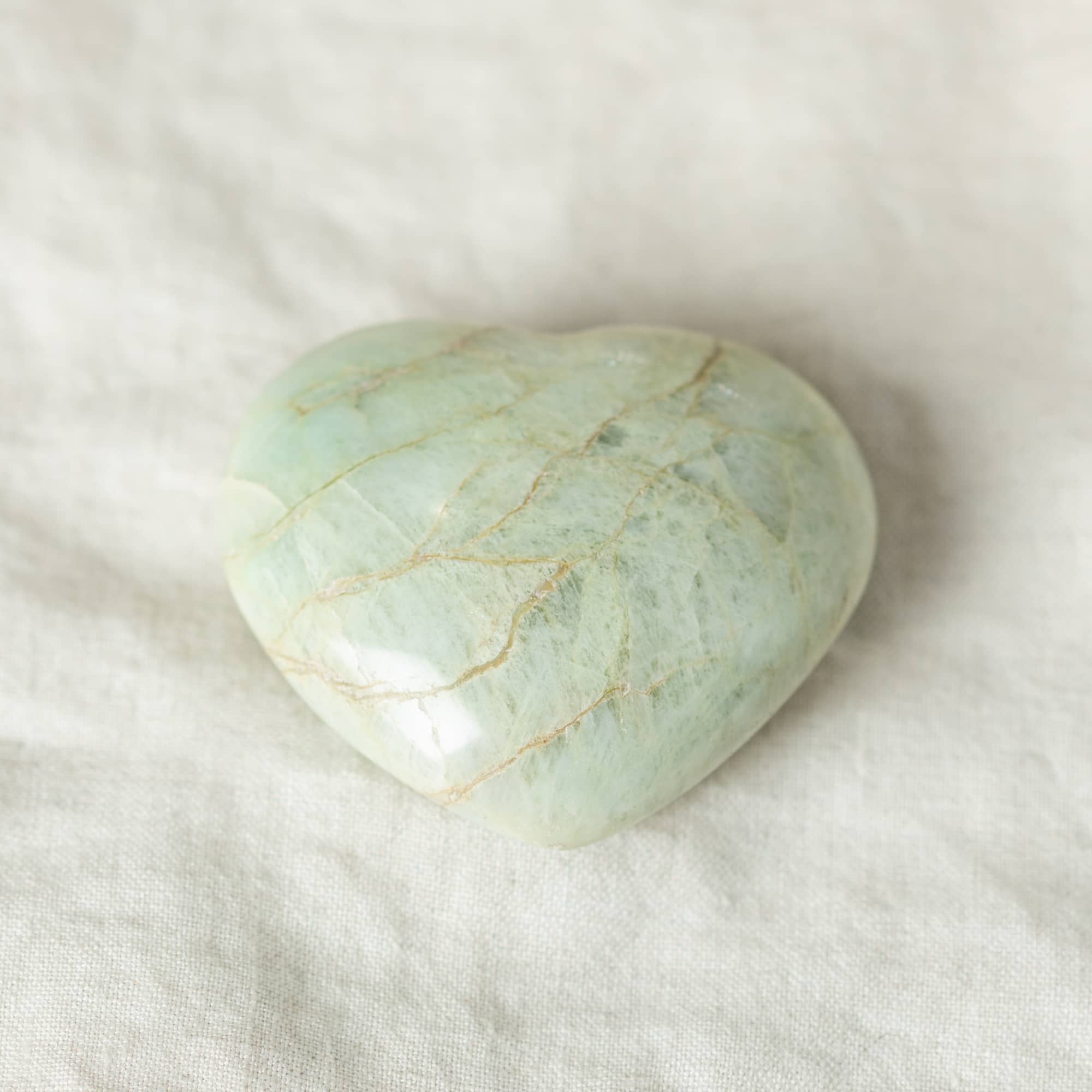 Rare Green Moonstone Heart - 1 of a Kind