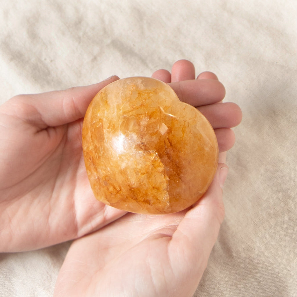Golden Healer Quartz Heart - 1 of a Kind