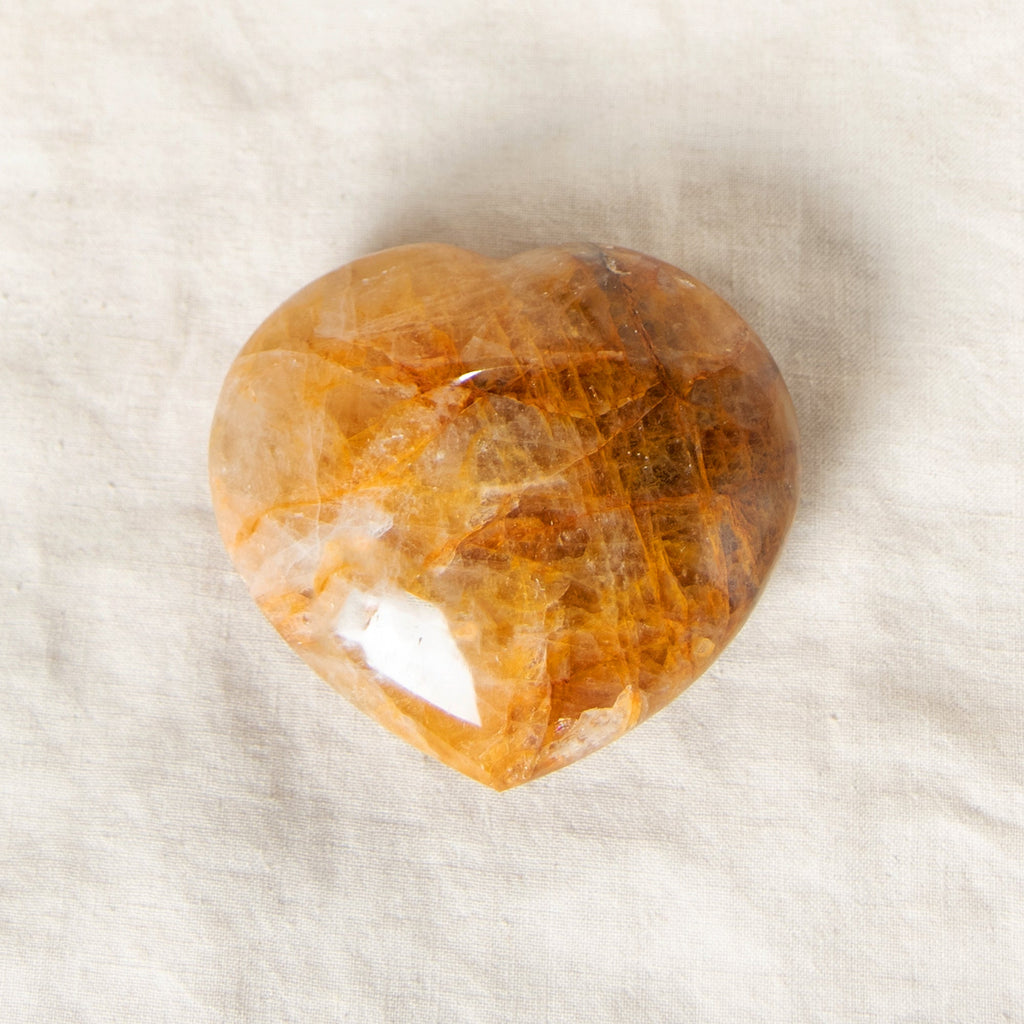 Golden Healer Quartz Heart - 1 of a Kind