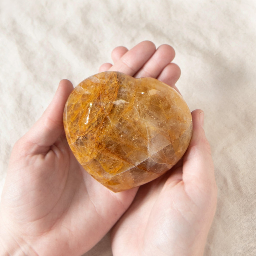 Golden Healer Quartz Heart - 1 of a Kind