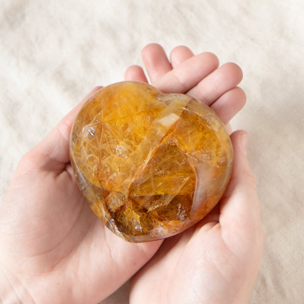Golden Healer Quartz Heart - 1 of a Kind